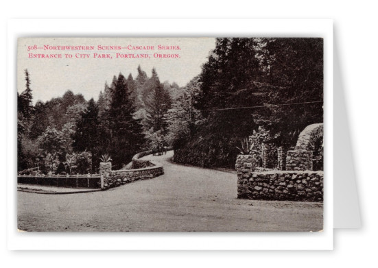 Portland, Oregon, Entrance to City Park