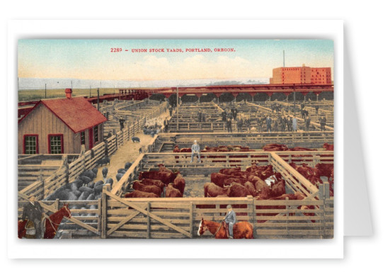 Portland Oregon Union Stock Yards Birds Eye View