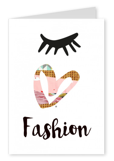 Illustration Eye love Fashion collage