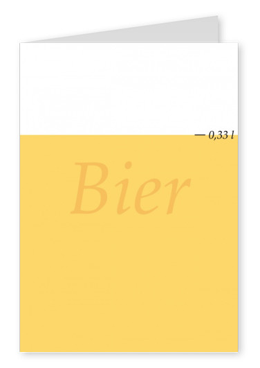 Grußkarte mit Abbildung von 0,33l Bier von Edgar Cards
