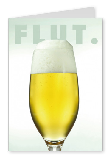 Grußkarte mit vollem Glas Bier