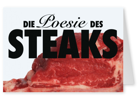 Grußkarte mit Foto eines Steaks