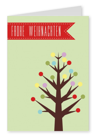 Grußkarte zu Weihnachten mit Tannenbaum von Edgar Cards