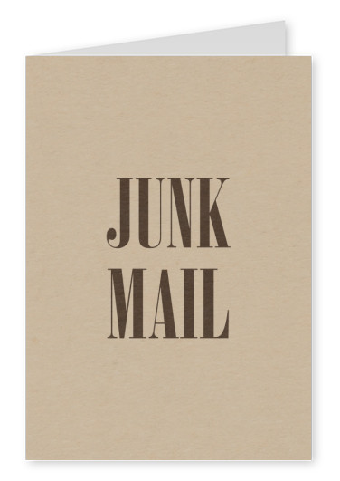 postkarte mit Junk Mail statement