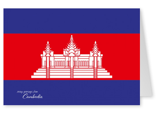 Grußkarte mit der Flagge von Kambodscha
