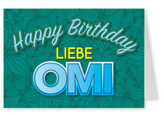 happy birthday postkarte fuer oma 