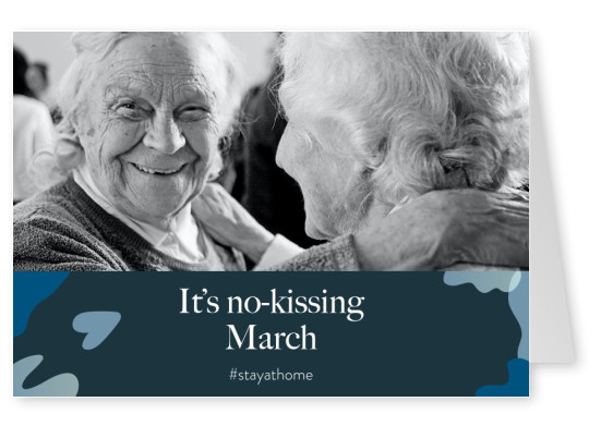  Postkarte Spruch It's no-kissing March