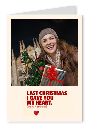 Personalisierbare Liebes-weihnachtspostkarte