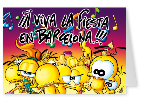 Le Piaf Cartoon Viva la fiesta en Barcelona
