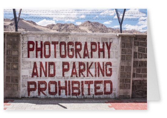 Postkarte Photography prohibited