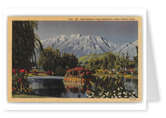 Provo Utah Mt. Timpanogos from Memorial Park Scenic View