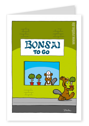 Ruthe-Cartoon, Bonsai2go mypostcard postkartenmotiv postkarte