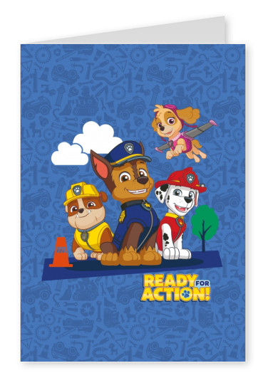 PAW Patrol Postkarte ready for action