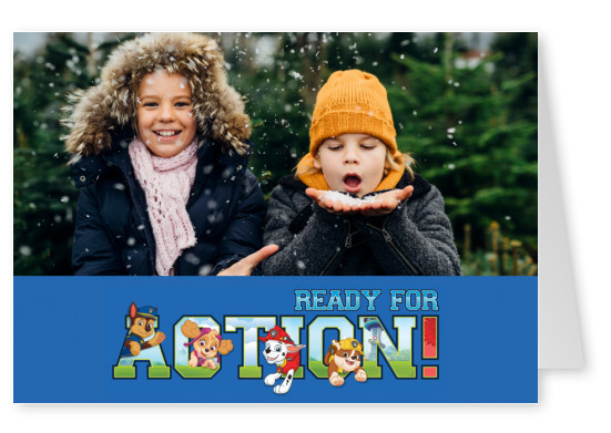 PAW Patrol Postkarte ready for action