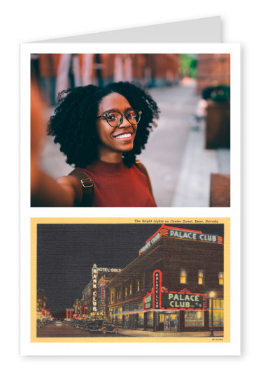 Reno, Nevada, bright lights on Center Street