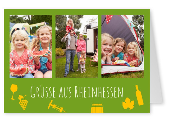 Meridian Design Postkarte Grüsse aus Rheinhessen