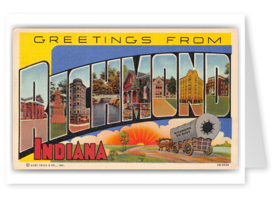 Richmond Indiana Large Letter Greetings