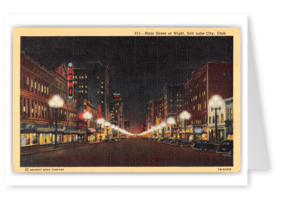 Salt Lake City, Utah, Main Street at night