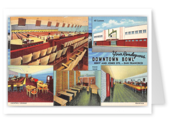 San Francisco California The Downtown Bowl Bowling Alley