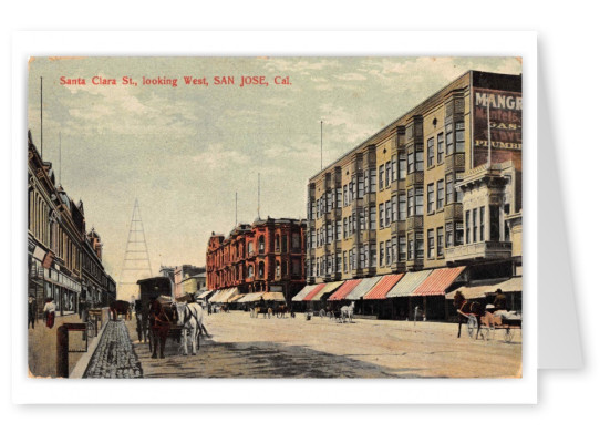 San Jose California Santa Clara Street Looking West