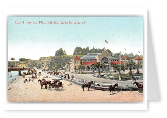 Santa Barbara, California, Bath House and Plaza Del mar