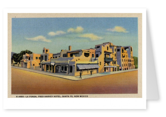 Curt Teich Postcard Archives Collection Fred Harvey Hotel, Santa Fe, New Mexico