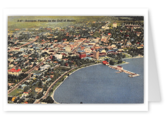 Sarasota, Florida, aerial view of the Gulf