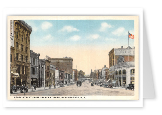 Schenectady, New York, State Street from Crescent Park