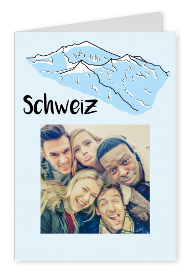 schweizer berge postkarte