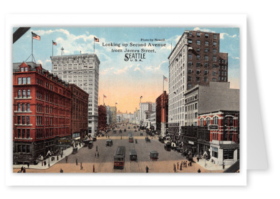 Seattle, Washington, looking up Second Ave from james Street