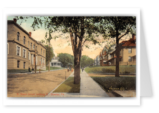 Sharon, Pennsylvania, East Start Street looking east