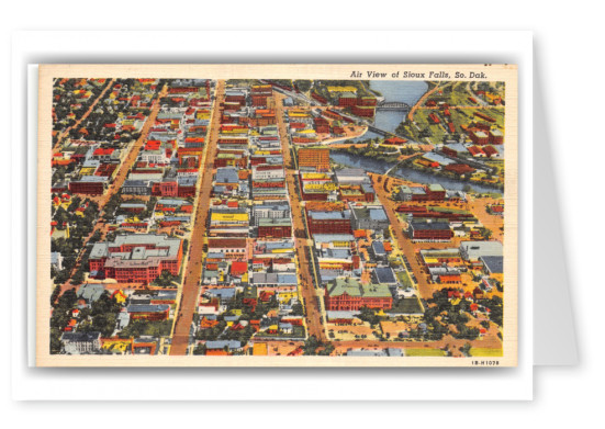 Sioux Falls, South Dakota, aerial view of town