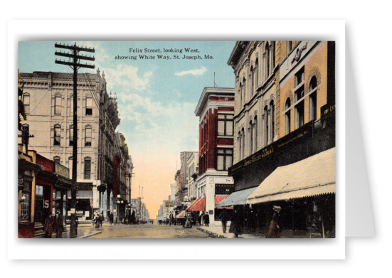 St. Joseph, Missouri, looking West on Felix Street