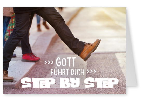 SegensArt Postkarte Gott fÃ¼hrt dich step by step