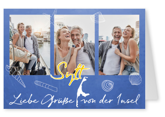 Postkarte Liebe Grüße von der Insel Sylt