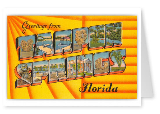 Tarpon Springs Florida Large Letter Greetings