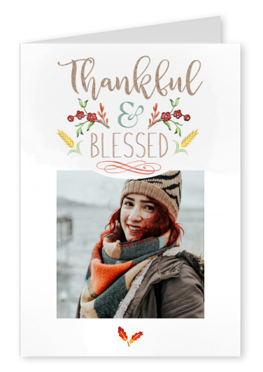thankful & blessed handschrift