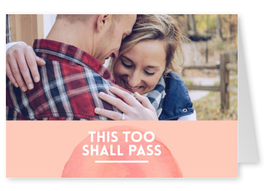 Postkarte Spruch This too shall pass