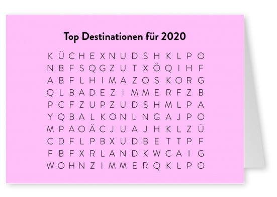 Top Destinationen für 2020 - crosswords