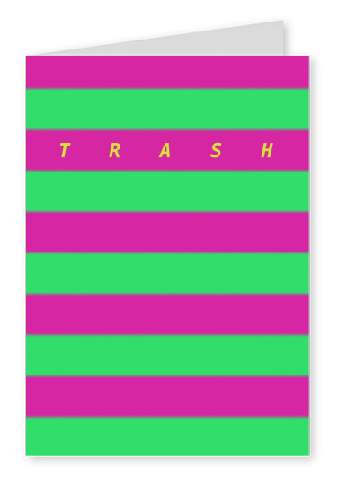 Pink Grün gestreift Trash