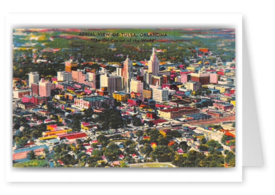 Tulsa Oklahoma Aerial View Downtown