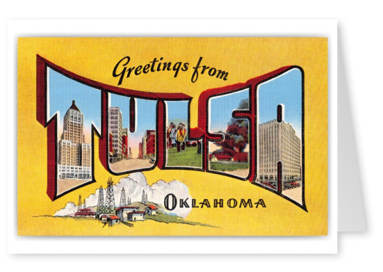 Tulsa Oklahoma Greetings Large Letter