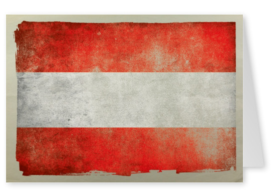Postkarte mit Flagge von Österreich