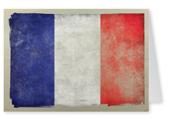 Postkarte Flagge Frankreich