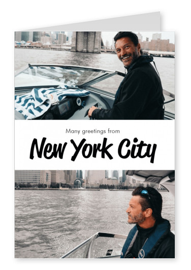 New York City - Schriftzug auf weißem Grund