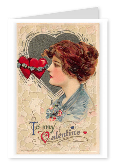 Mary L. Martin Ltd. vintage Postkarte To my Valentine