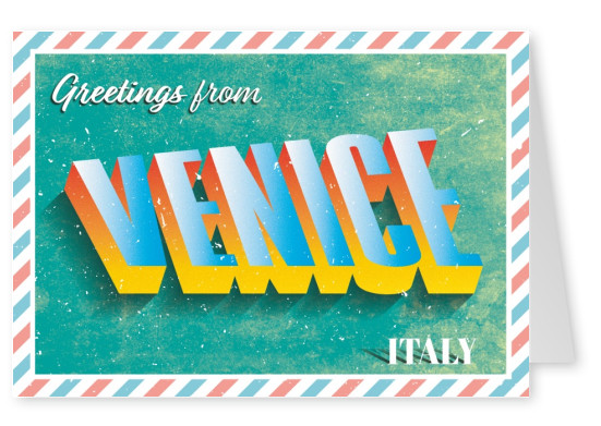 Retro Postkarte Venedig, Italien