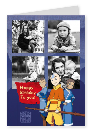 AVATAR: The Last Airbender Postkarte A very Happy Birthday To you