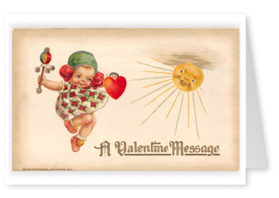 Mary L. Martin Ltd. vintage Postkarte  Valentine message