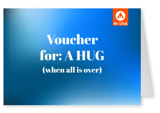  Postkarte Spruch Voucher for: A HUG (when all is over)